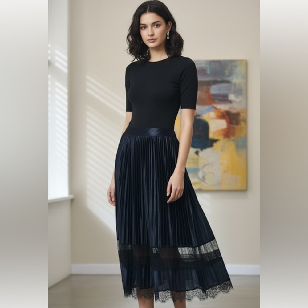 NWT Ultra Pink Black A-Line Skirt